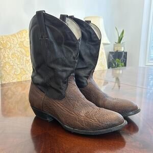 Cowtown Cowboy Boots Brown Leather Men's Size 11.5 D